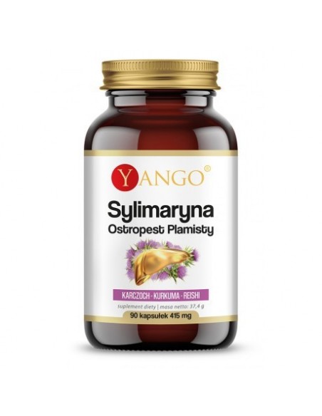 SYLIMARYNA EKSTRAKT Z OSTROPESTU ( + KARCZOCH, KURKUMA I REISHI ) - 90 KAPSUŁEK  - YANGO