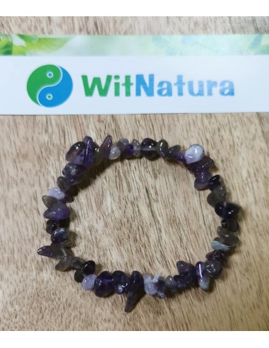 AMETYST CIEMNY, BRANSOLETKA SIECZKA