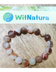 AGAT RÓŻ JASNY, BRANSOLETKA KULKI 10 mm