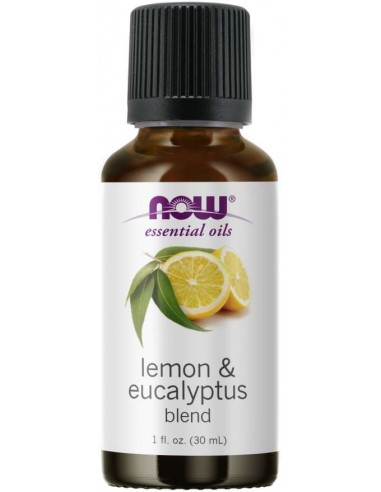 MIX OE - EUKALIPTUS, CYTRYNA I TRAWA CYTR. (LEMON & EUCALYPTUS OIL) OLEJEK ETERYCZNY 30ML - ESSENTIAL OIL NOW FOODS