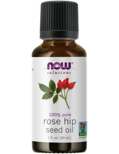 RÓŻA - OLEJ Z NASION DZIKIEJ RÓŻY  ( ROSE HIP SEED OIL 100% PURE ) OLEJEK 30ML NOW FOODS