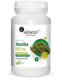 MASTIKA, SPROSZKOWANA ŻYWICA PISTACIA LENTICUS  500 mg x 60kaps. ALINESS