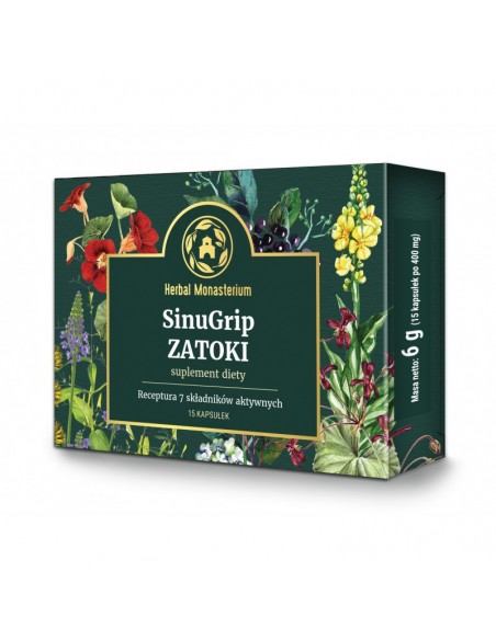 SINU GRIP ZATOKI 15 KAPSUŁEK - HERBAL MONASTERIUM