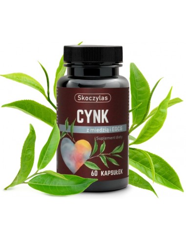 CYNK, MIEDŹ I EKSTRAKT Z ZIELONEJ HERBATY (EGCG) 60 KAPS. - MAREK SKOCZYLAS