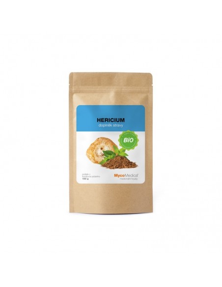 HERICIUM BIO ( SOPLÓWKA JEŻOWATA ) W PROSZKU 100 G. - MYCOMEDICA