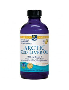 TRAN - OLEJ Z WĄTROBY DORSZA O SMAKU CYTRYNOWYM, 237 ml - NORDIC NATURALS