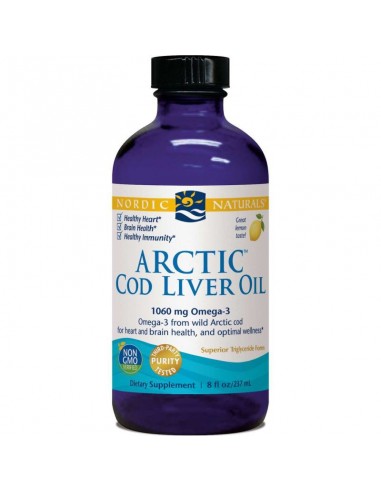 TRAN - OLEJ Z WĄTROBY DORSZA O SMAKU CYTRYNOWYM, 237 ml - NORDIC NATURALS