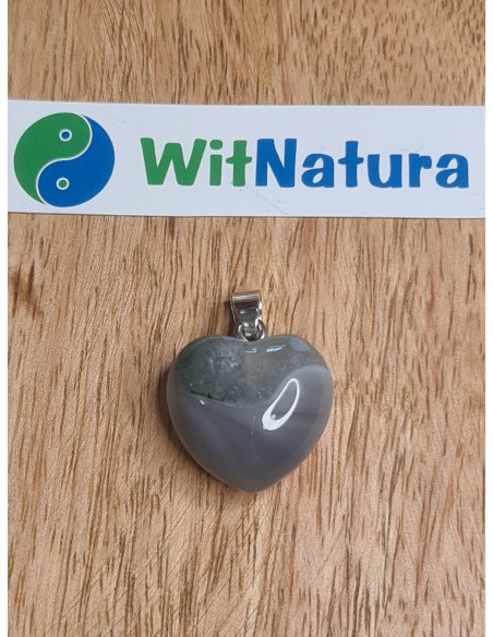 AGAT NIEBIESKI, 20/20mm, ZAWIESZKA SERCE PĘKATE