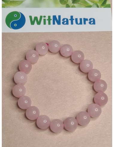 KWARC RÓŻOWY, BRANSOLETKA KULKI 10 mm