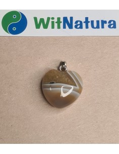 AGAT ŻÓŁTY, 20/20mm, ZAWIESZKA SERCE PĘKATE