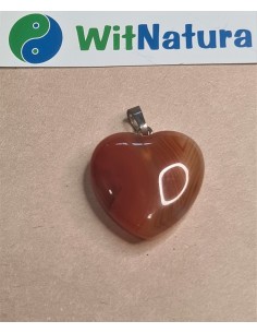 KARNEOL, 25/25mm, ZAWIESZKA SERCE
