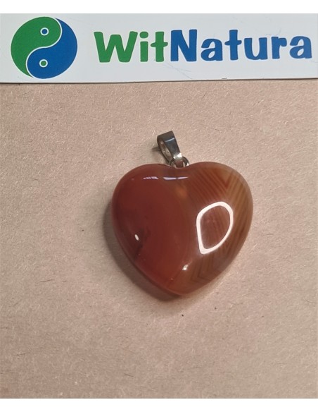 KARNEOL, 25/25mm, ZAWIESZKA SERCE