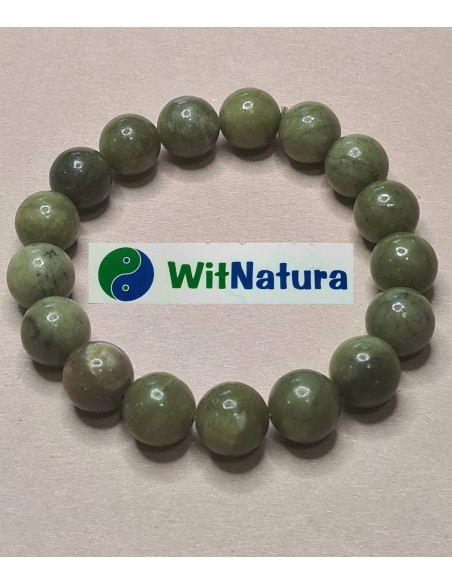 JADEIT, BRANSOLETKA KULKI 12 mm