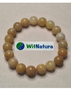 JADEIT ŻÓŁTY, BRANSOLETKA KULKI 10 mm