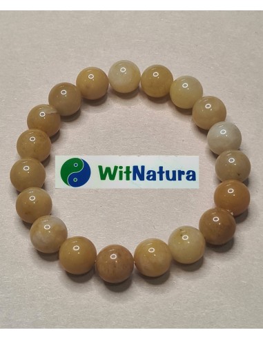 JADEIT ŻÓŁTY, BRANSOLETKA KULKI 10 mm