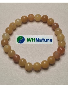 JADEIT ŻÓŁTY, BRANSOLETKA KULKI 8 mm