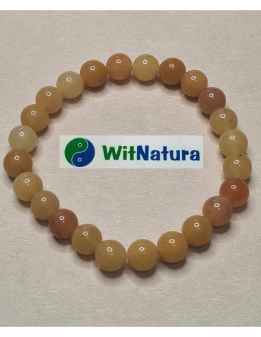 JADEIT ŻÓŁTY, BRANSOLETKA KULKI 8 mm