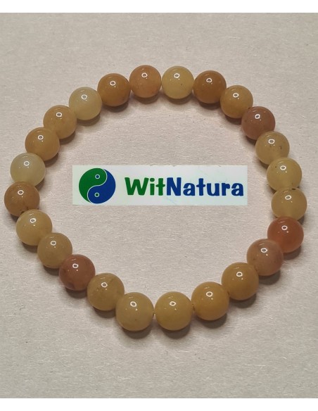 JADEIT ŻÓŁTY, BRANSOLETKA KULKI 8 mm