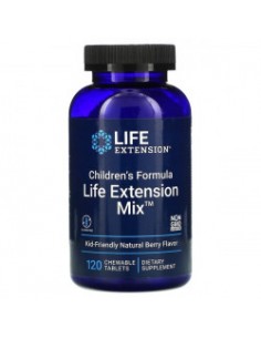 WITAMINY I MINERAŁY DLA DZIECI ( OD LAT 4 - CHILDREN FORMUŁA LIFE EXTENSION MIX) 120 TAB. DO SSANIA -  LIFE EXTENSION