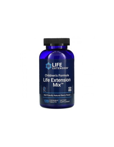WITAMINY I MINERAŁY DLA DZIECI ( OD LAT 4 - CHILDREN FORMUŁA LIFE EXTENSION MIX) 120 TAB. DO SSANIA -  LIFE EXTENSION