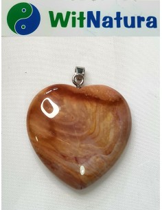 JASPIS POLICHROMOWY, 40/40mm, ZAWIESZKA SERCE