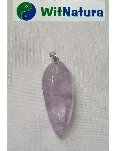 AMETYST JASNY, FASETOWANY, 51/22 MM, ZAWIESZKA SMUKŁA