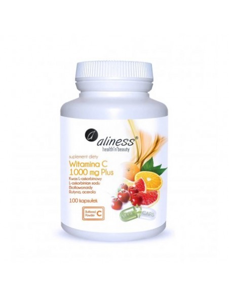 WITAMINA C 1000 mg PLUS, 100 VEGE KAPS - ALINESS