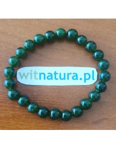 NEFRYT, BRANSOLETKA KULKA 8MM