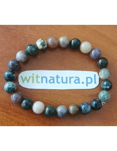 AGAT MSZYSTY, BRANSOLETKA KULKI 8 mm