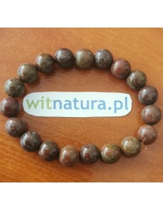 JASPIS BRĄZOWY, BRANSOLETKA KULKI 10 mm