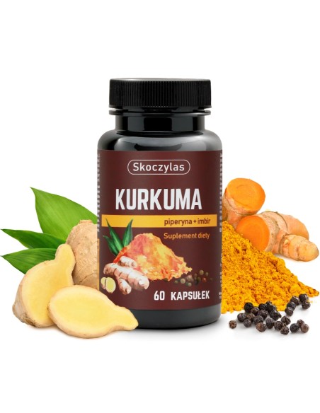 KURKUMA, PIPERYNA, IMBIR, RESWERATROL I KWERCETYNA 60kaps. - MAREK SKOCZYLAS