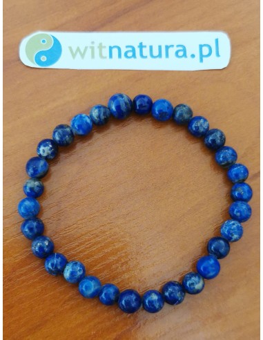 LAPIS LAZULI, BRANSOLETKA WIĘKSZA KULKI 7 mm