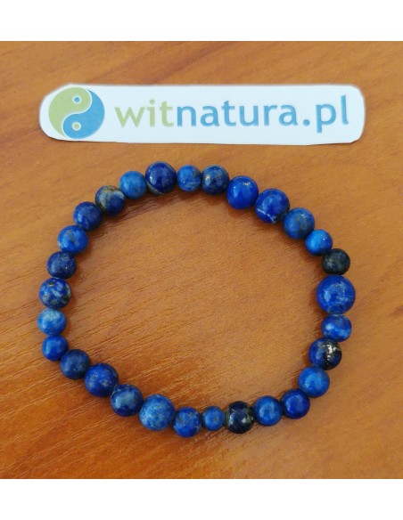 LAPIS LAZULI, BRANSOLETKA KULKI 6-7 mm