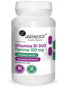 WITAMINA B1 (TIAMINA) DUO 100 MG x 100 VEGE TABS. - ALINESS