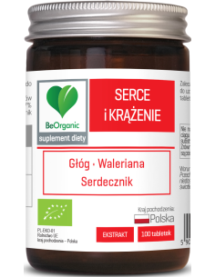SERCE I KRĄŻENIE BIO 500 mg x 100tabl. - BEORGANIC - ALINESS