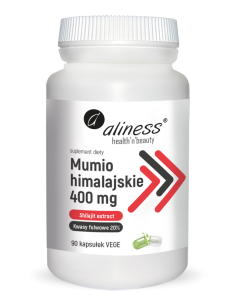 MUMIO HIMALAJSKIE (Shilajit extract) 400mg x 90 VEGE CAPS. - ALINESS