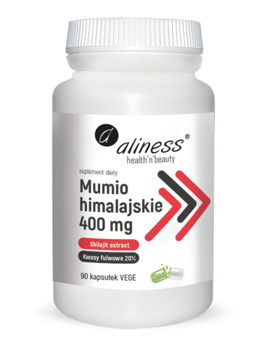 MUMIO HIMALAJSKIE (Shilajit extract) 400mg x 90 VEGE CAPS. - ALINESS