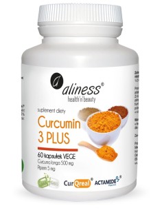 CURCUMIN 3 PLUS CURCUMA LONGA 500 mg PIPERIN 5 mg 60...