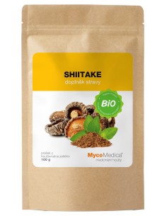 SHIITAKE BIO W PROSZKU 100 G. - MYCOMEDICA