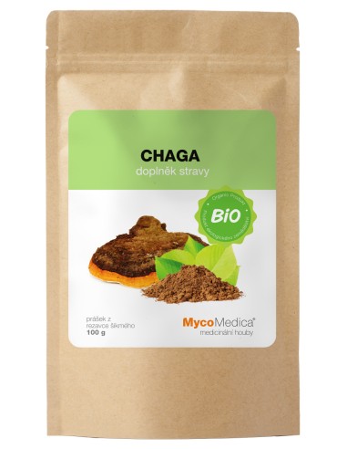 CHAGA BIO (BŁYSKOPOREK PODKOROWY) W PROSZKU 100 G. - MYCOMEDICA