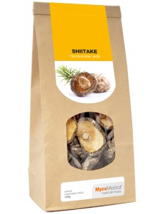 SHIITAKE (TWARDNIK JAPOŃSKI) SUSZONE GRZYBY 100 G. - MYCOMEDICA