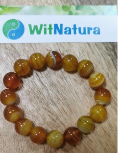 AGAT ŻÓŁTY, BRANSOLETKA KULKI 10 mm