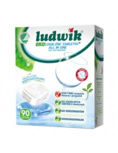 EKOLOGICZNE TABLETKI DO ZMYWARKI, ALL IN ONE, EU ECOLABEL, 75 SZT, LUDWIK