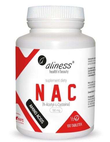 NAC N-ACETYL-L-CYSTEINE 190 mg x 100tabl. ALINESS