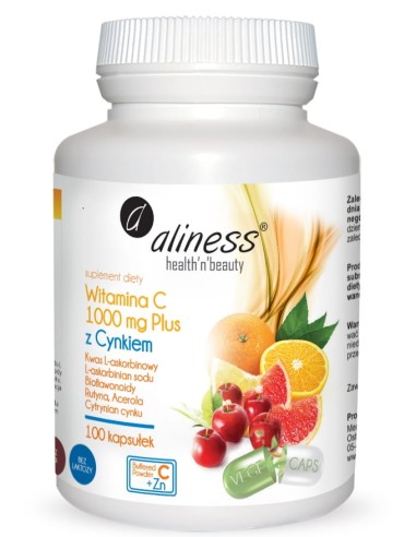WITAMINA C 1000 mg Z CYNKIEM PLUS, 100 VEGE KAPS - ALINESS