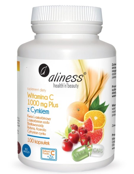 WITAMINA C 1000 mg Z CYNKIEM PLUS, 100 VEGE KAPS - ALINESS