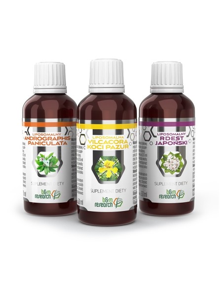 PODSTAWOWY PROTOKÓŁ BUHNERA, ANDROGRAPHIS - VILCACORA - RDEST JAPOŃSKI,  LIPOSOMY ZIOŁOWE, JAN ORUBA - B&M