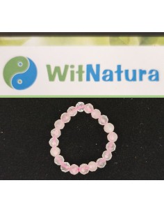 KWARC RÓŻOWY, PIERŚCIONEK, KULKA FASETOWANA 3MM