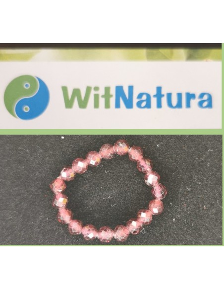 GRANAT, PIERŚCIONEK, KULKA FASETOWANA 3MM