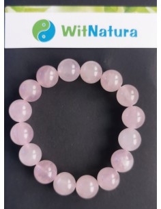 KWARC RÓŻOWY, BRANSOLETKA KULKI 12 mm